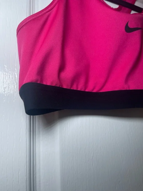Nike Women's Hot Pink Pink Dri-FIT Sports Bra Size XL - Picture 8 of 13